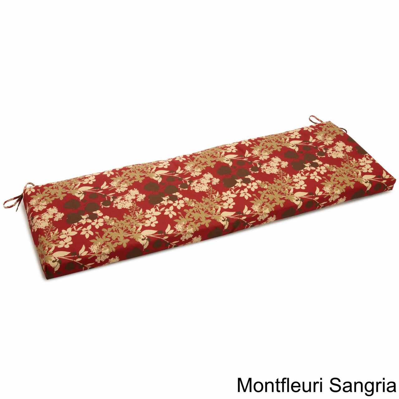 63-inch by 19-inch Spun Polyester Bench Cushion - Montfleuri Sangria